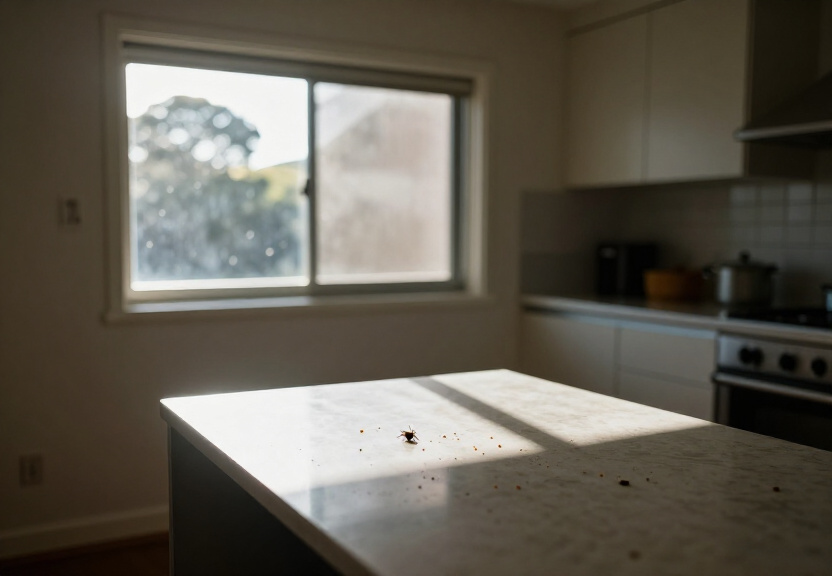 Bed bugs hiding in furniture cracks before control