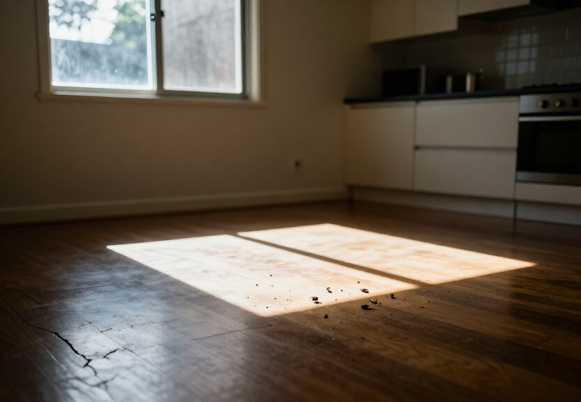 Termite damage in an Alexandria home before treatment